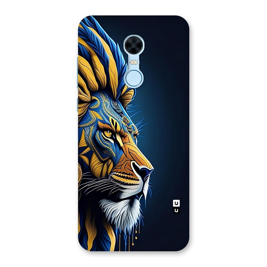 Premium Lion Abstract Side Art Back Case for Redmi Note 5