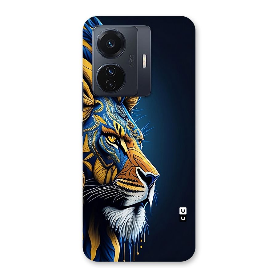 Premium Lion Abstract Side Art Back Case for Vivo T1 Pro