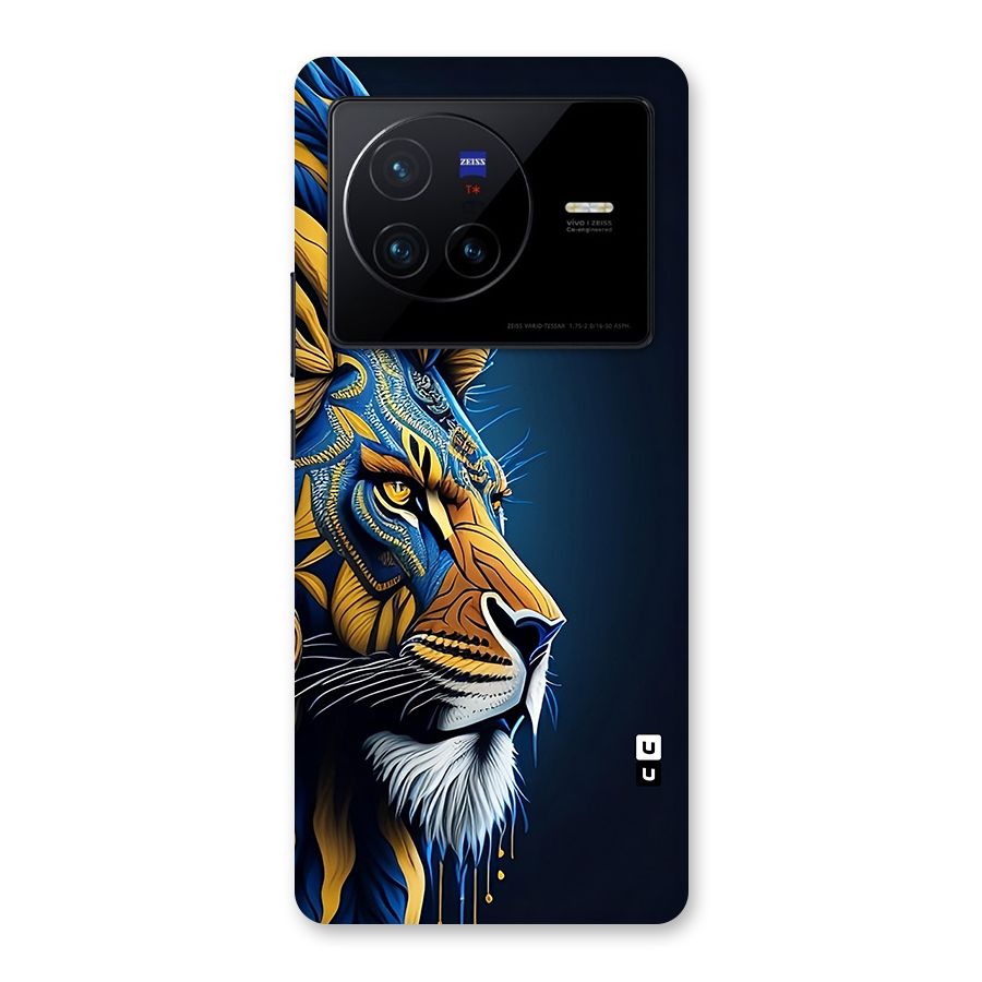 Premium Lion Abstract Side Art Back Case for Vivo X80