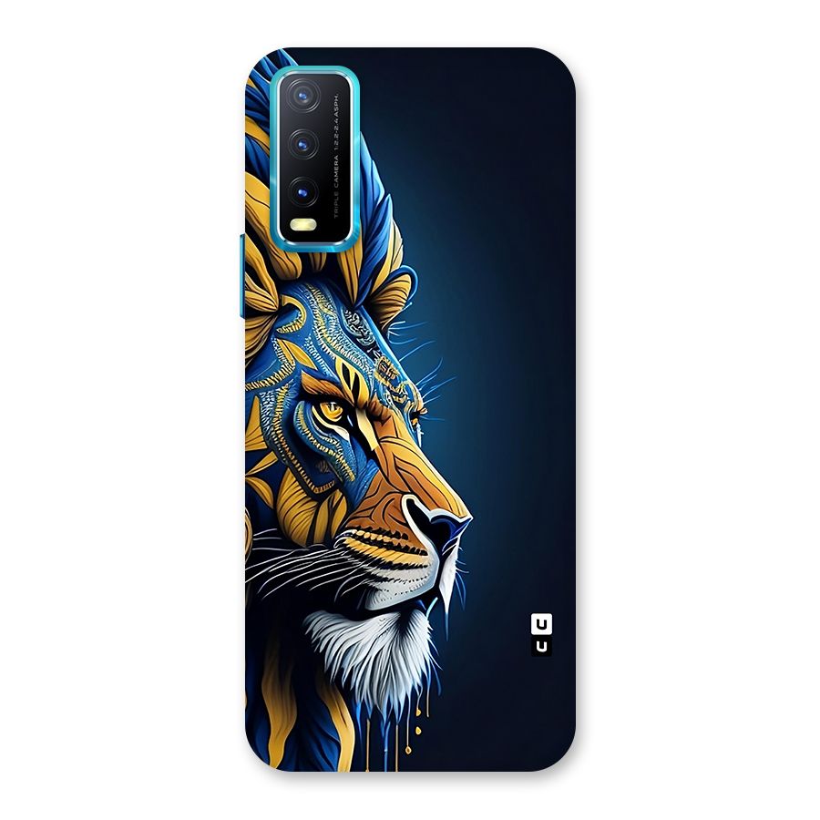 Premium Lion Abstract Side Art Back Case for Vivo Y20A