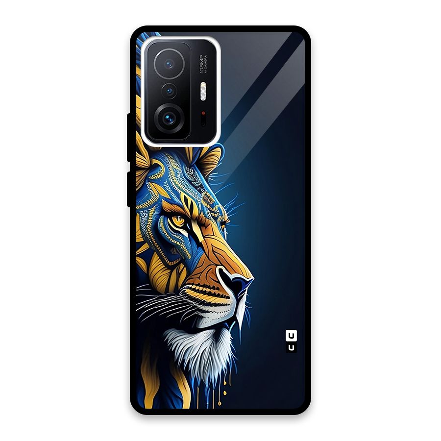 Premium Lion Abstract Side Art Back Case for Xiaomi 11T Pro