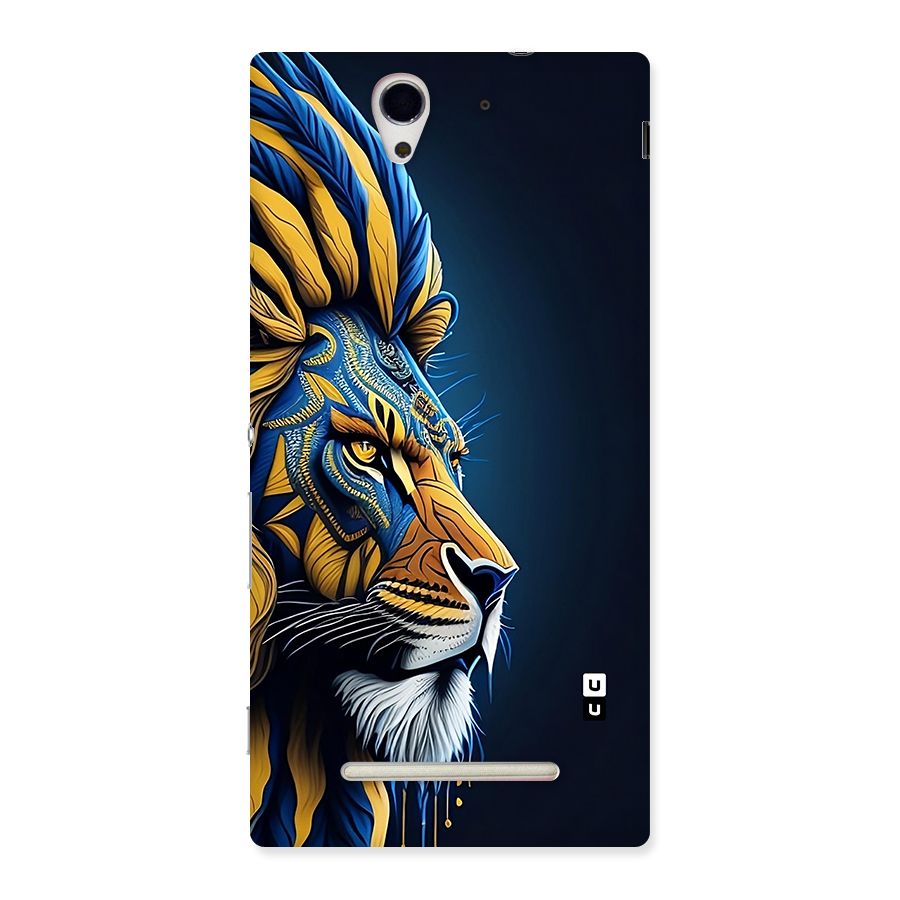 Premium Lion Abstract Side Art Back Case for Xperia C3