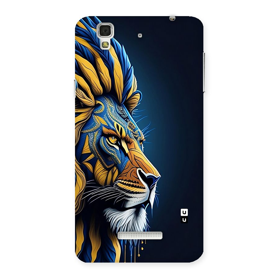 Premium Lion Abstract Side Art Back Case for YU Yureka Plus