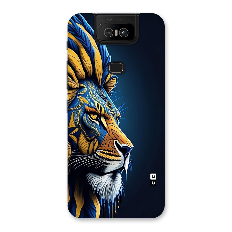 Premium Lion Abstract Side Art Back Case for Zenfone 6z