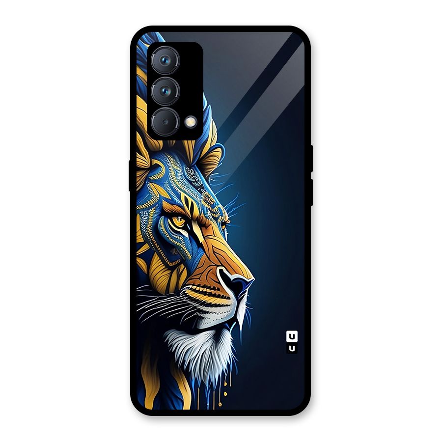 Premium Lion Abstract Side Art Glass Back Case for Realme GT Master Edition