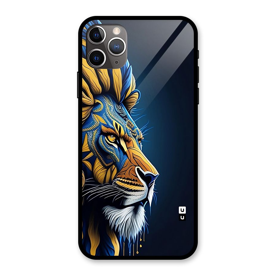 Premium Lion Abstract Side Art Glass Back Case for iPhone 11 Pro Max