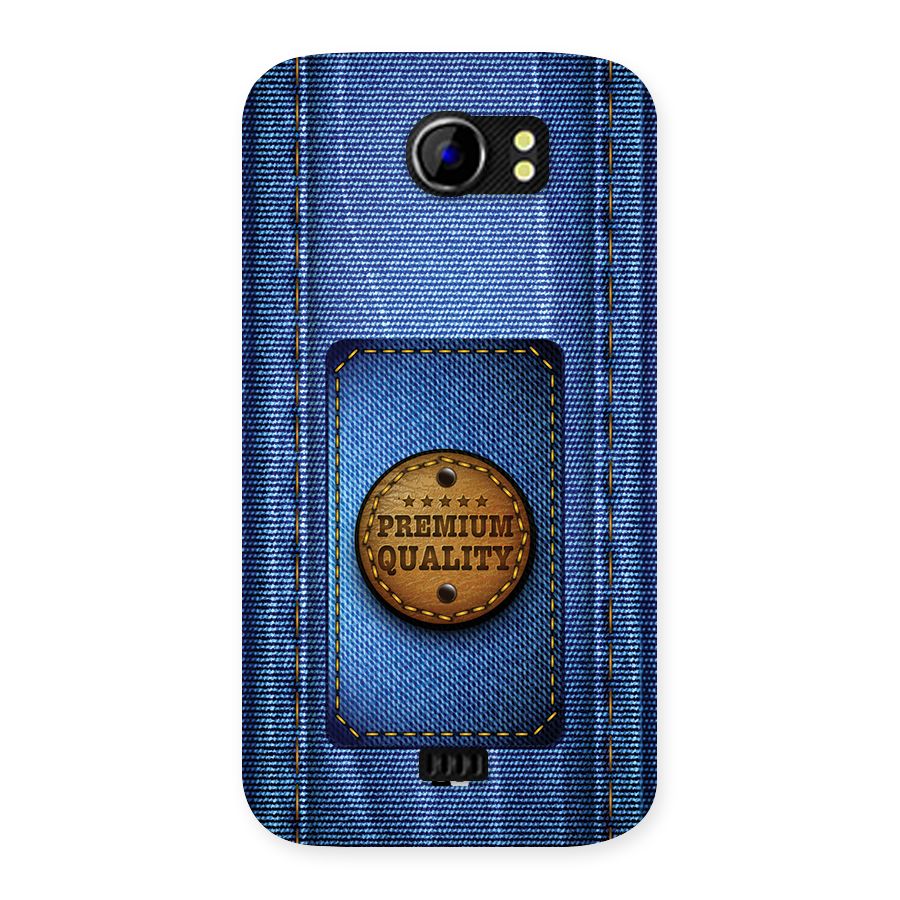 Premium Quality Denim Back Case for Canvas 2 A110