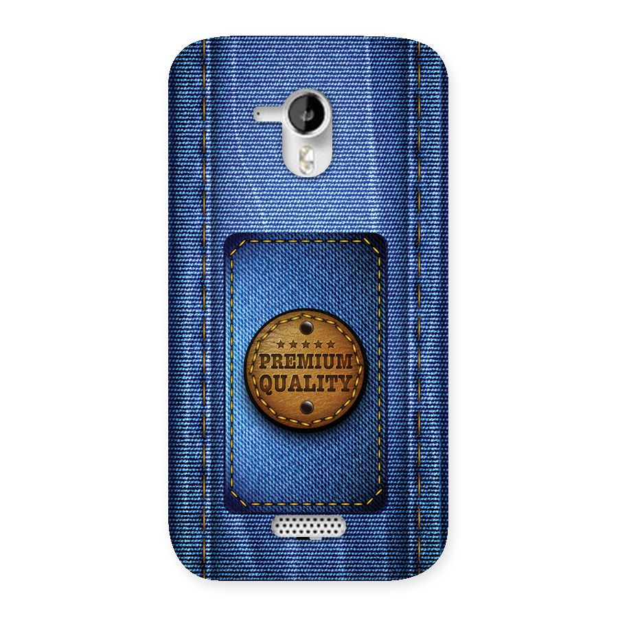 Premium Quality Denim Back Case for Canvas HD A116