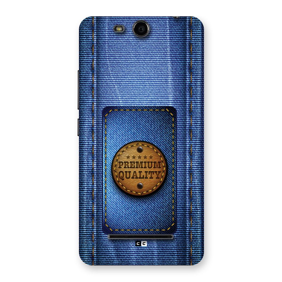 Premium Quality Denim Back Case for Canvas Juice 3 Q392