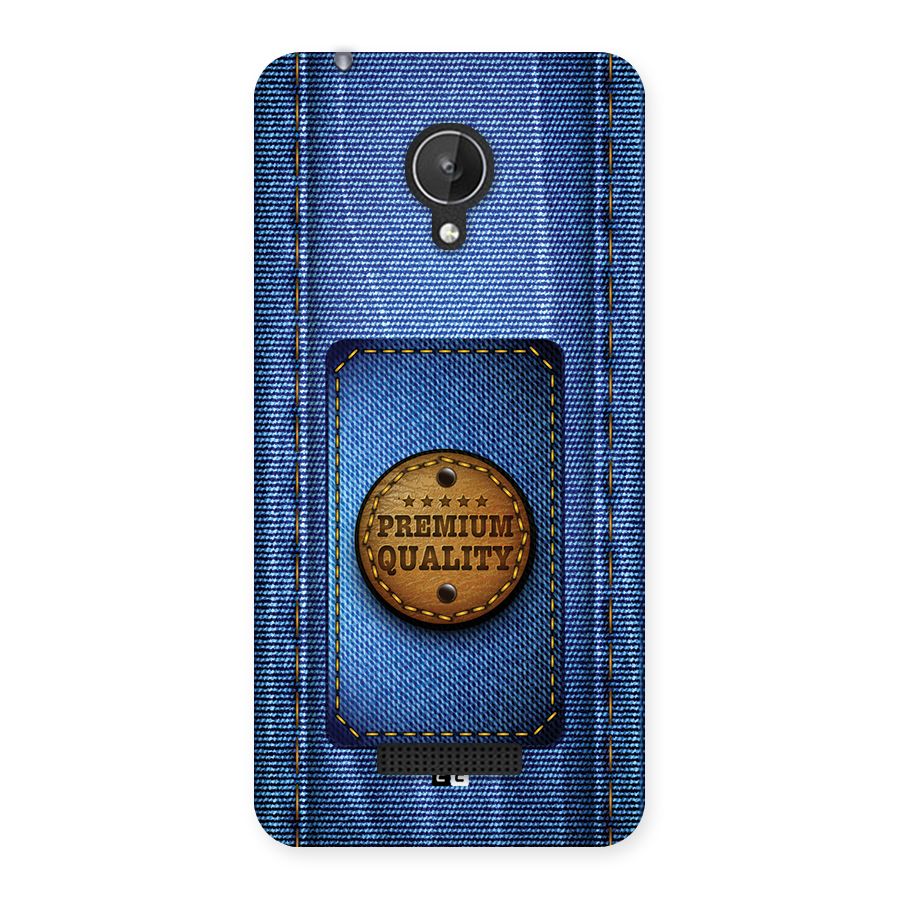 Premium Quality Denim Back Case for Canvas Spark Q380