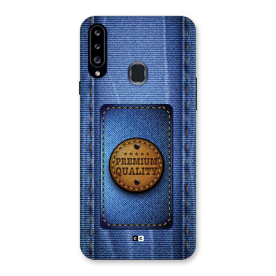 Premium Quality Denim Back Case for Galaxy A20s