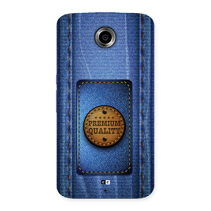 Premium Quality Denim Back Case for Google Nexus 6