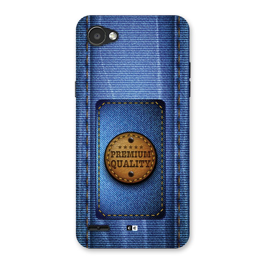 Premium Quality Denim Back Case for LG Q6