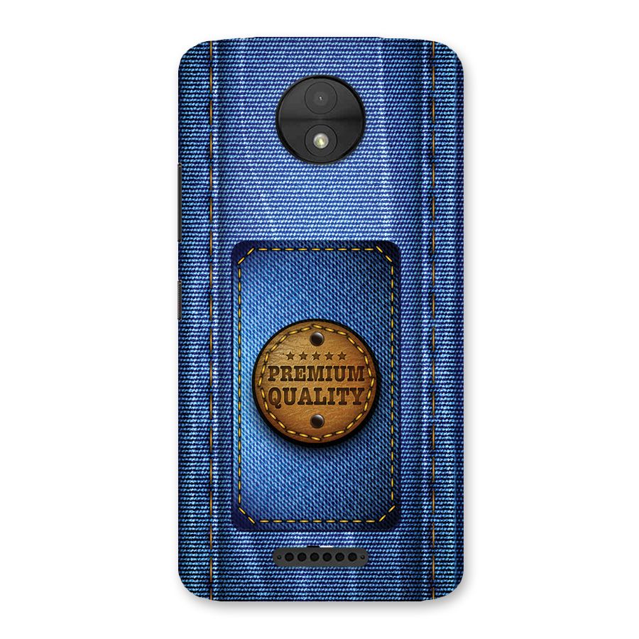 Premium Quality Denim Back Case for Moto C