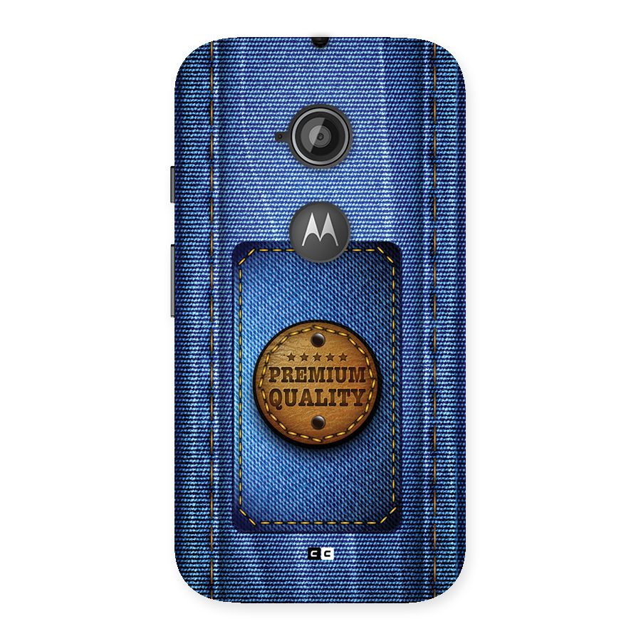 Premium Quality Denim Back Case for Moto E 2nd Gen