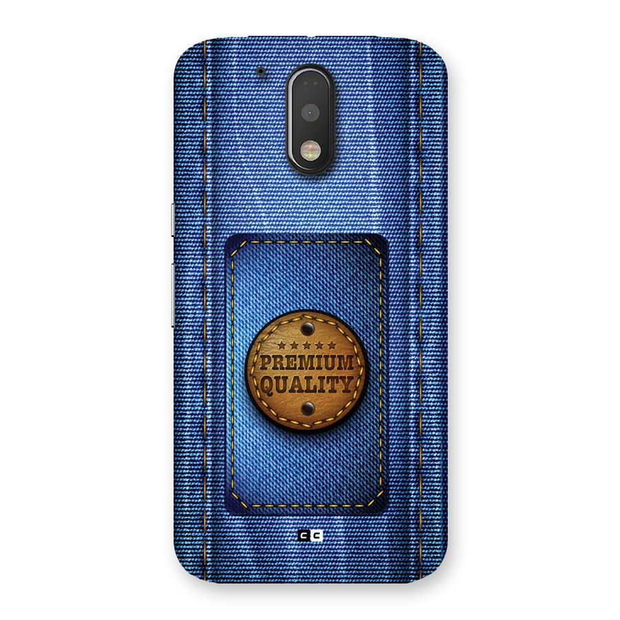 Premium Quality Denim Back Case for Moto G4 Plus