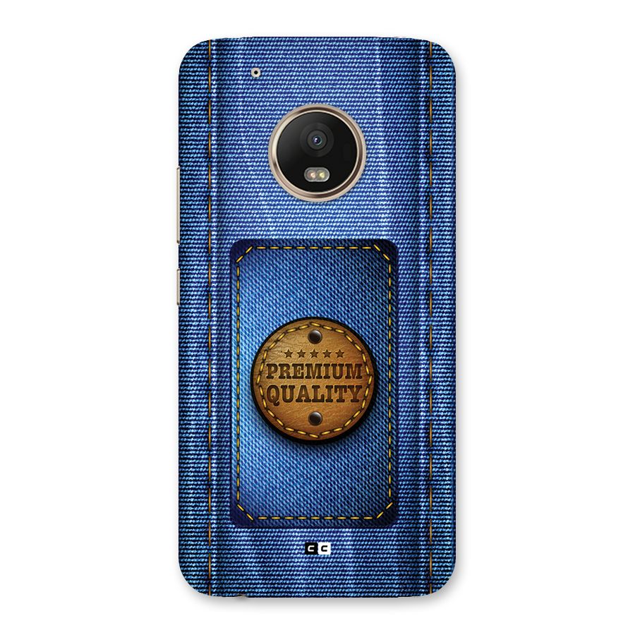 Premium Quality Denim Back Case for Moto G5 Plus