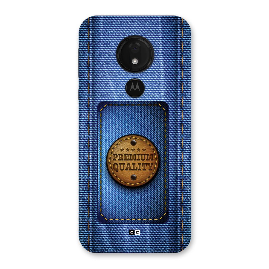 Premium Quality Denim Back Case for Moto G7 Power