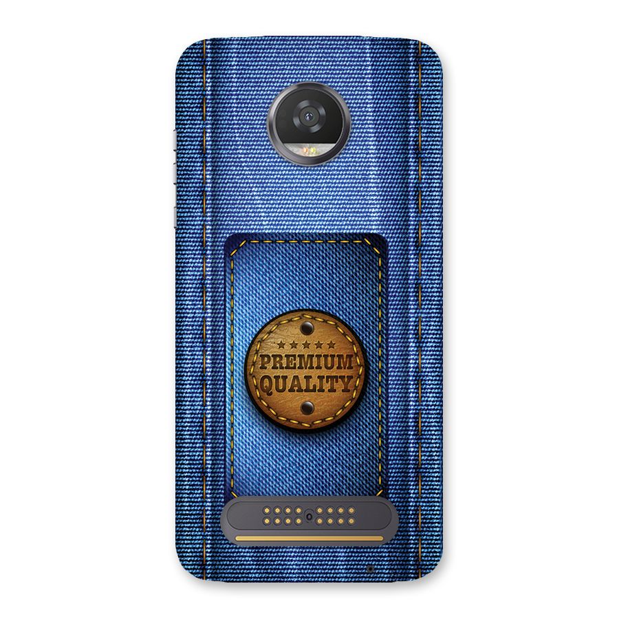 Premium Quality Denim Back Case for Moto Z2 Play