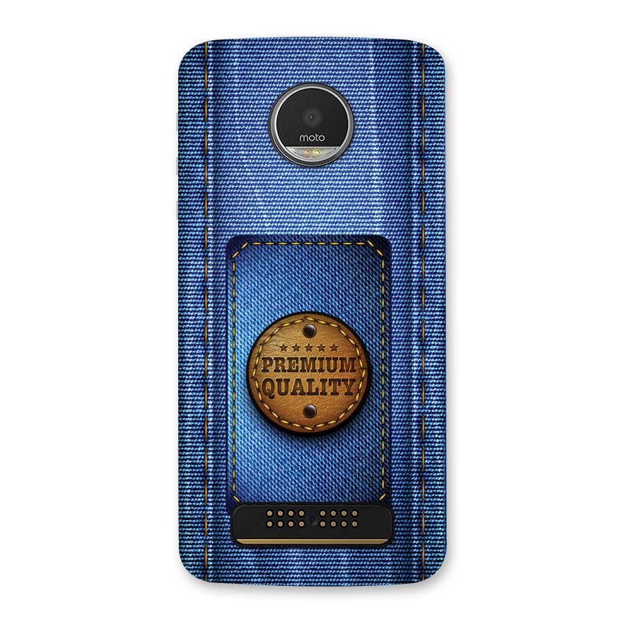 Premium Quality Denim Back Case for Moto Z Play