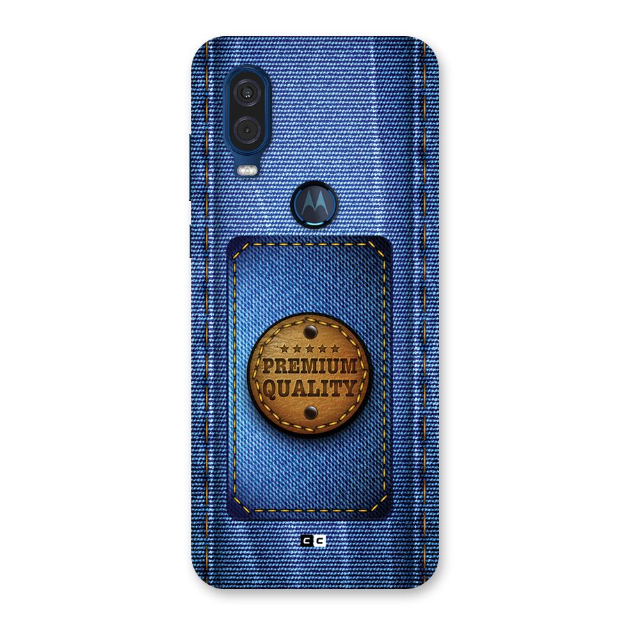 Premium Quality Denim Back Case for Motorola One Vision