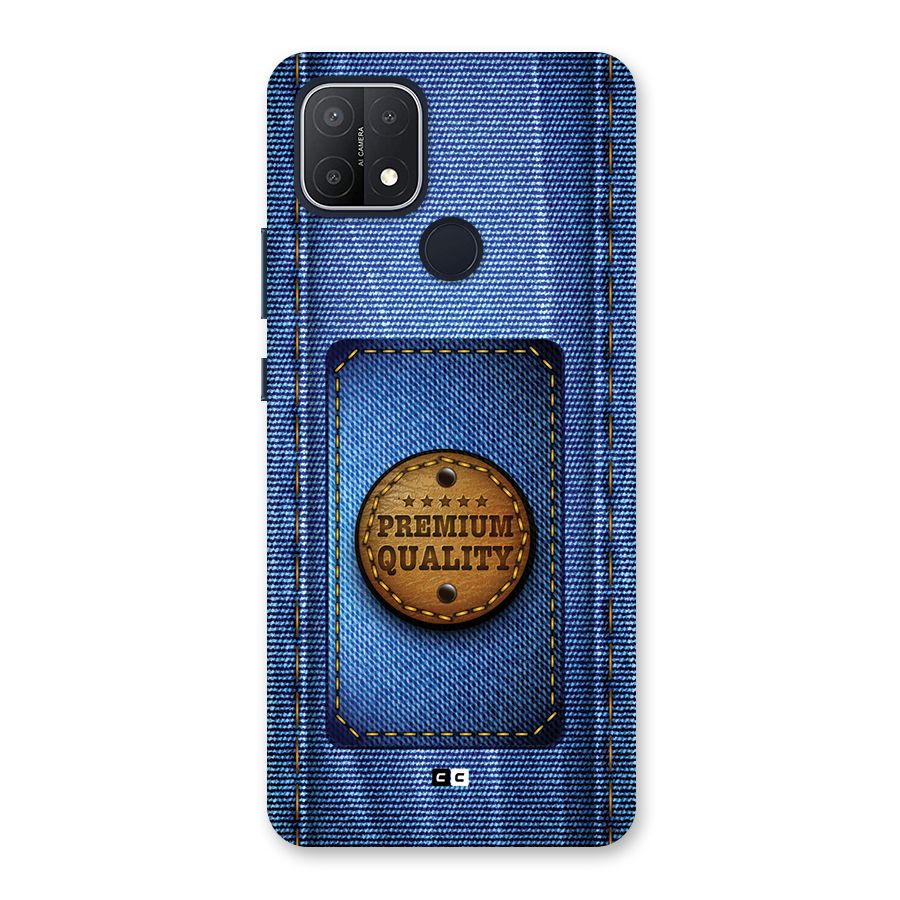 Premium Quality Denim Back Case for Oppo A15