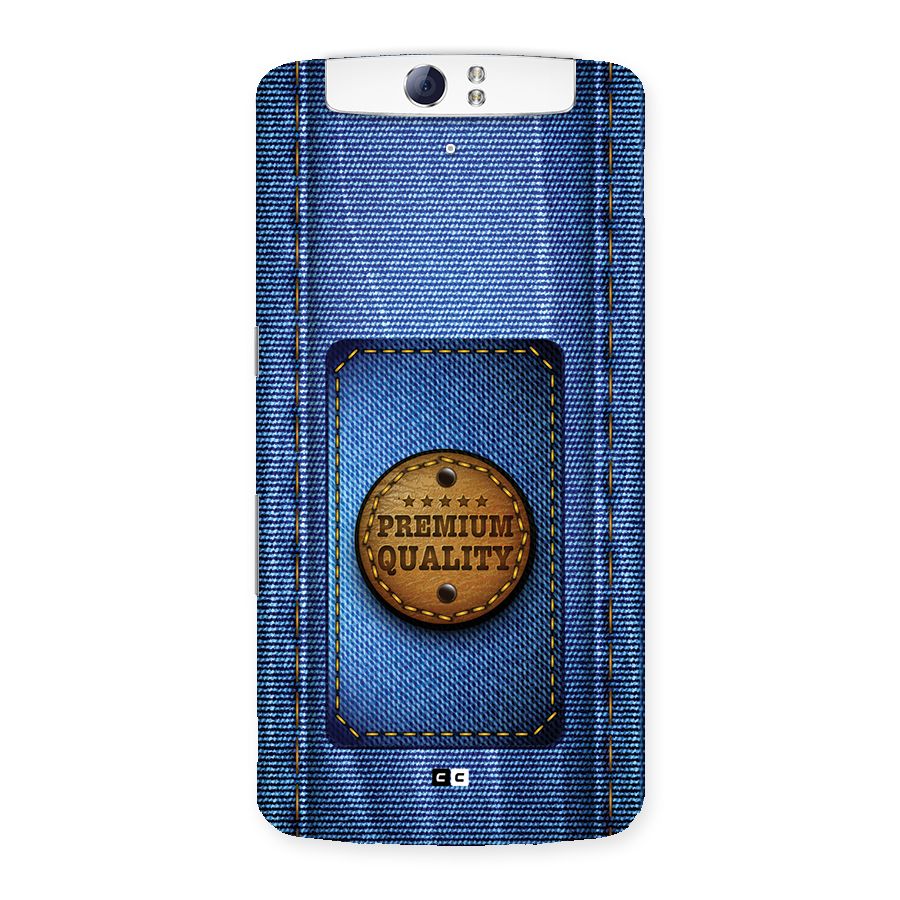 Premium Quality Denim Back Case for Oppo N1