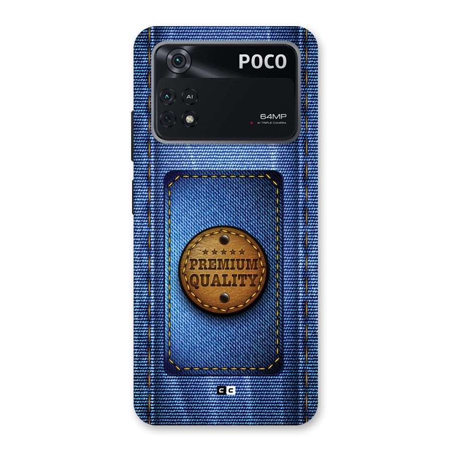Premium Quality Denim Back Case for Poco M4 Pro 4G