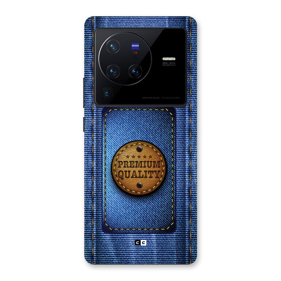 Premium Quality Denim Back Case for Vivo X80 Pro