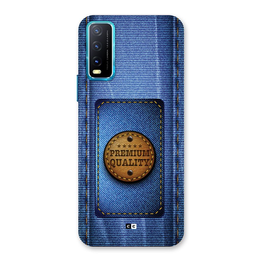 Premium Quality Denim Back Case for Vivo Y20A
