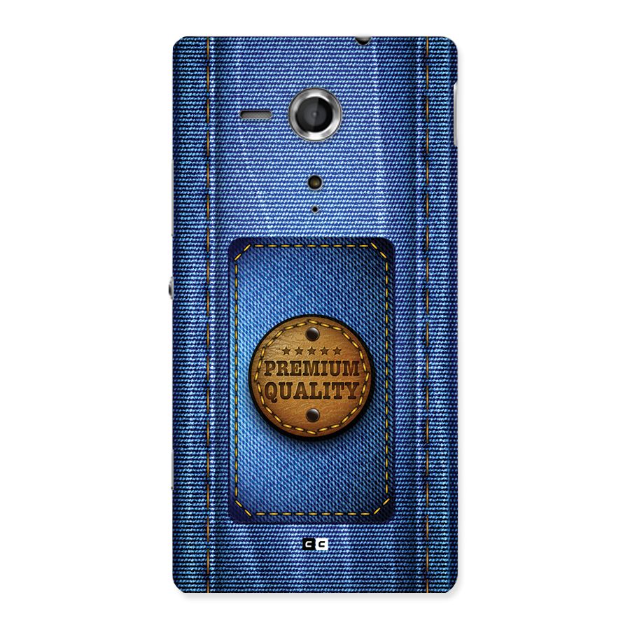 Premium Quality Denim Back Case for Xperia Sp