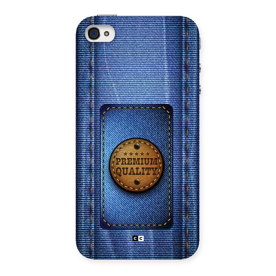 Premium Quality Denim Back Case for iPhone 4 4s