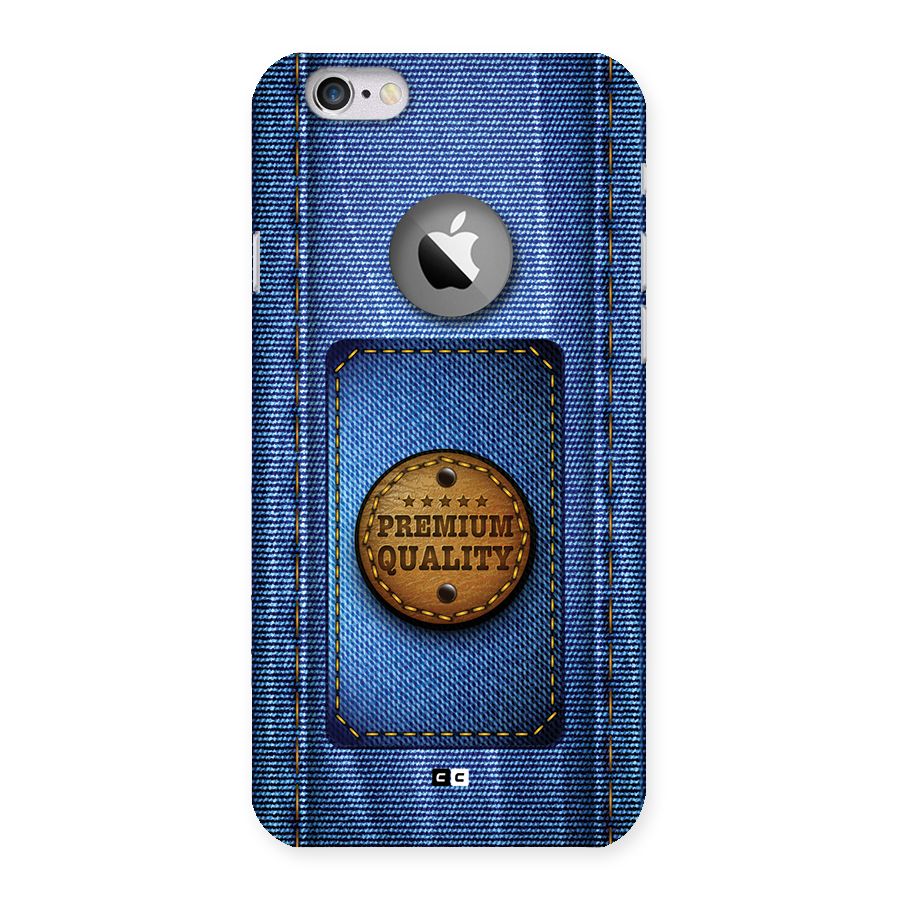 Premium Quality Denim Back Case for iPhone 6 Logo Cut