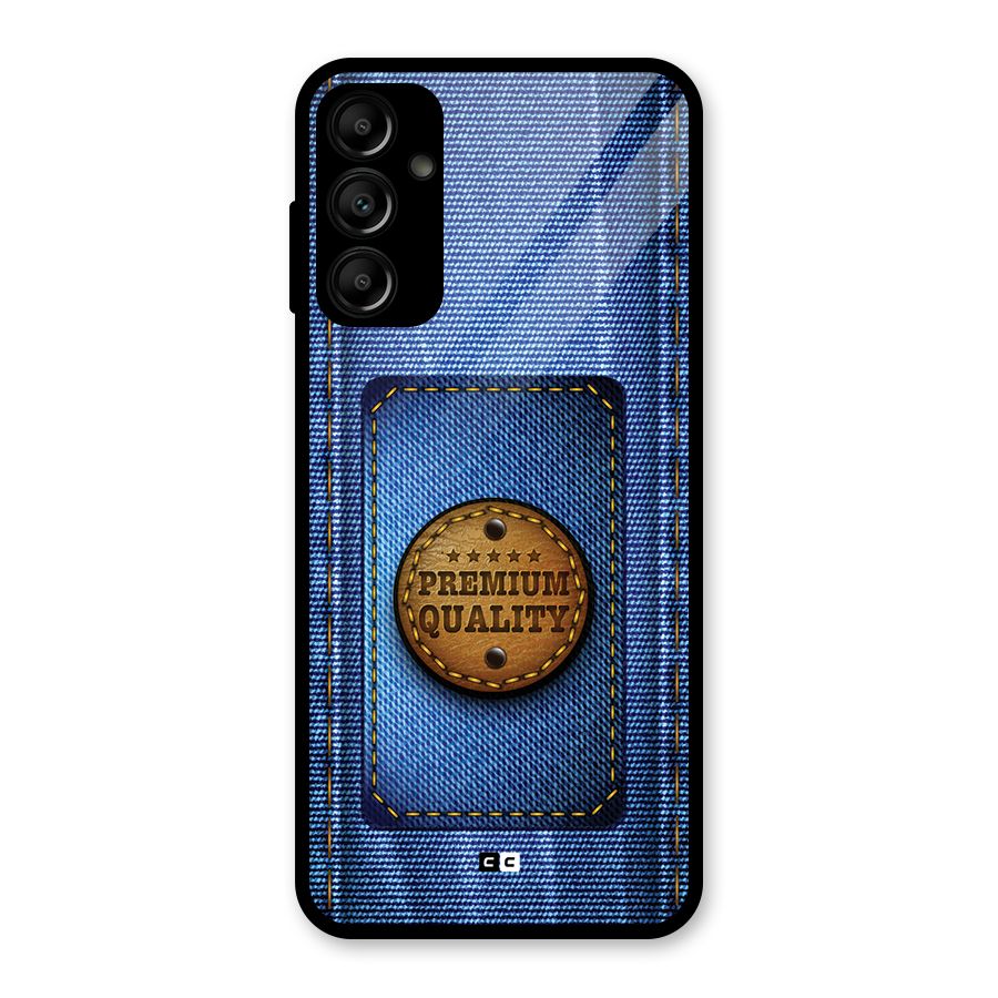 Premium Quality Denim Glass Back Case for Galaxy A14 5G