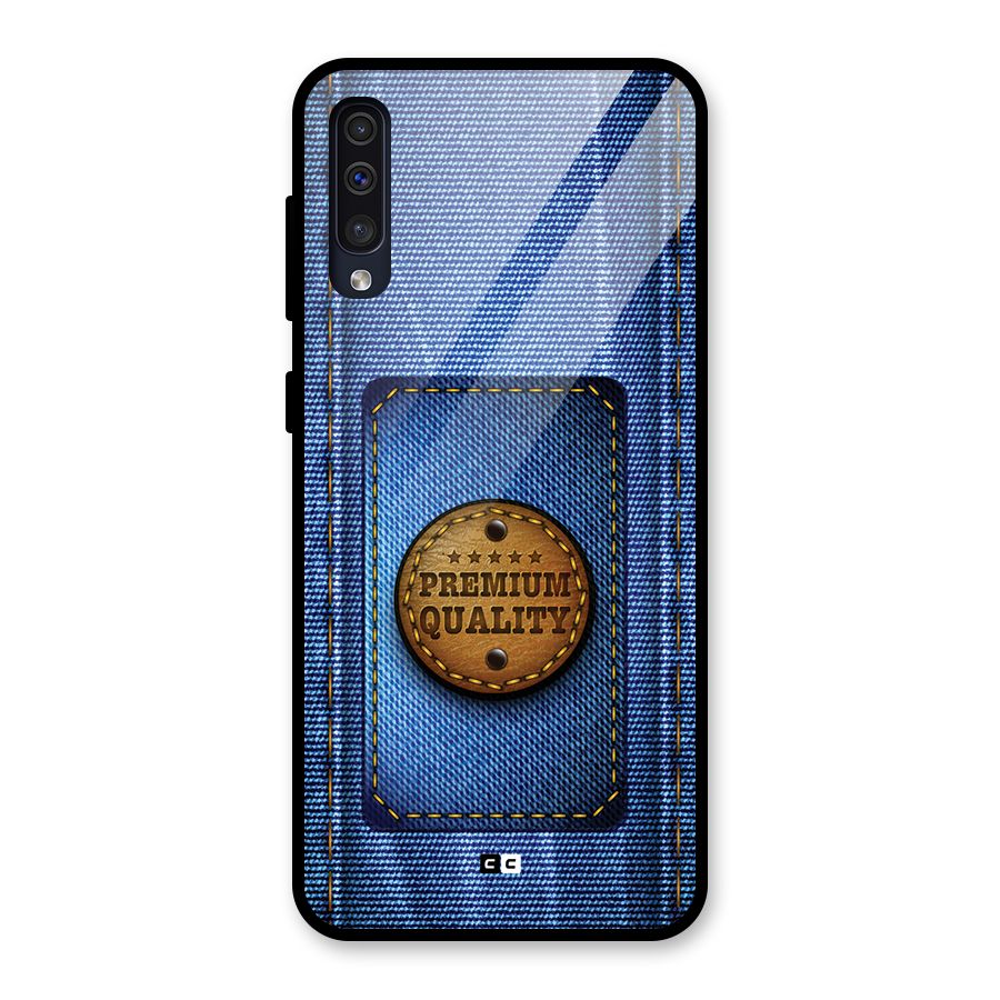 Premium Quality Denim Glass Back Case for Galaxy A30s