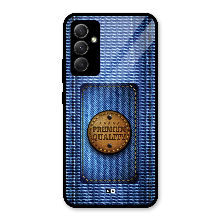 Premium Quality Denim Glass Back Case for Galaxy A34