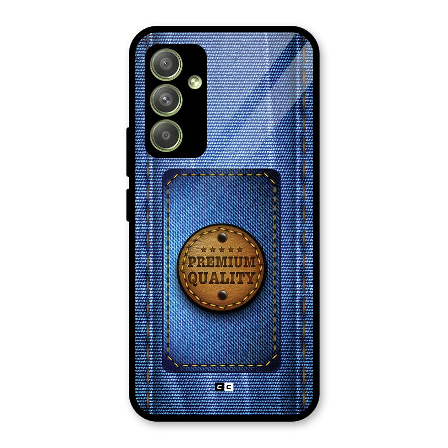 Premium Quality Denim Glass Back Case for Galaxy A54