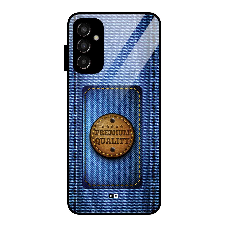 Premium Quality Denim Glass Back Case for Galaxy F13