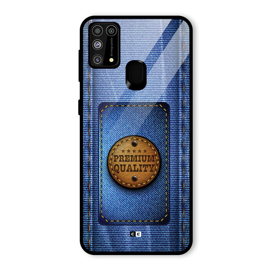 Premium Quality Denim Glass Back Case for Galaxy F41