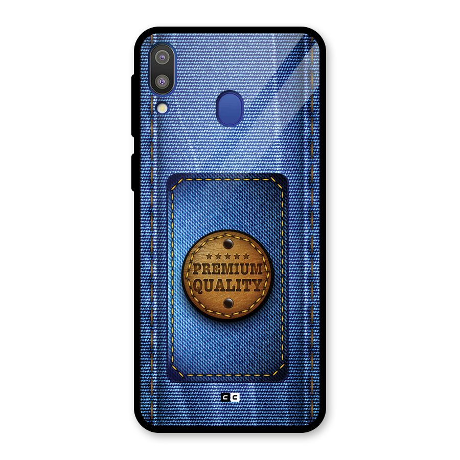 Premium Quality Denim Glass Back Case for Galaxy M20