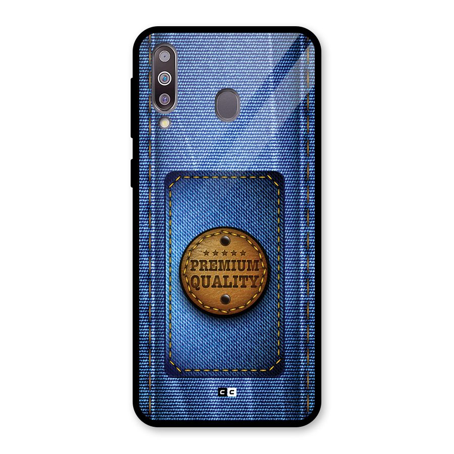 Premium Quality Denim Glass Back Case for Galaxy M30