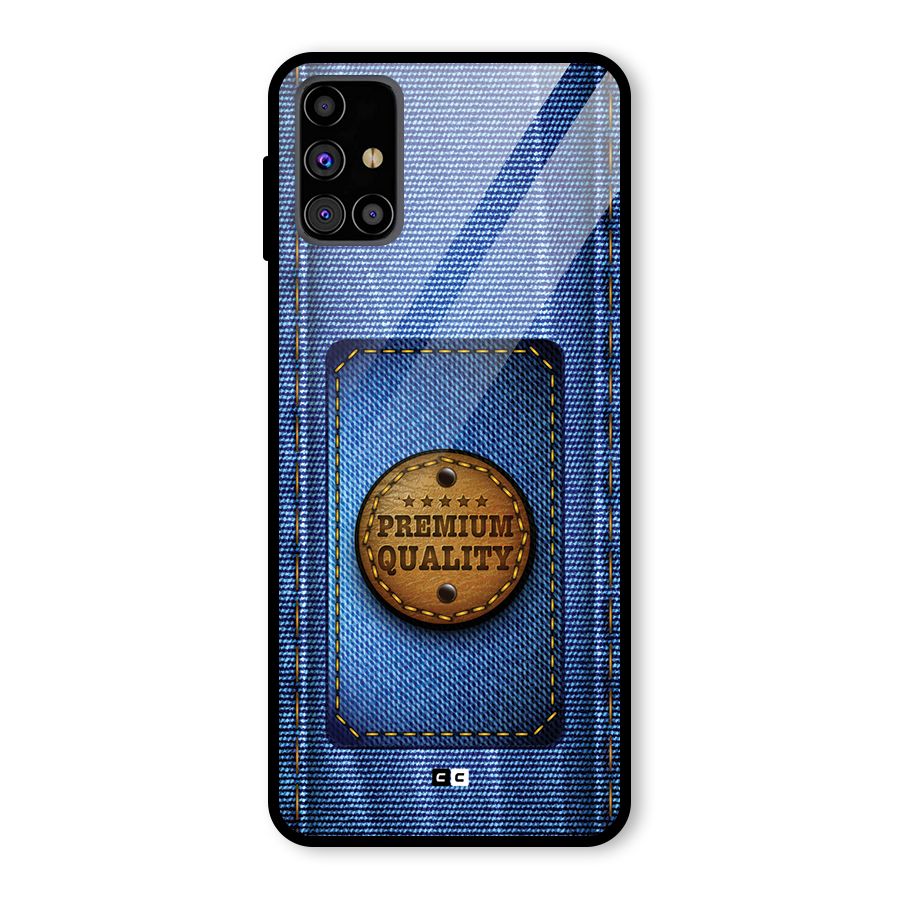 Premium Quality Denim Glass Back Case for Galaxy M31s