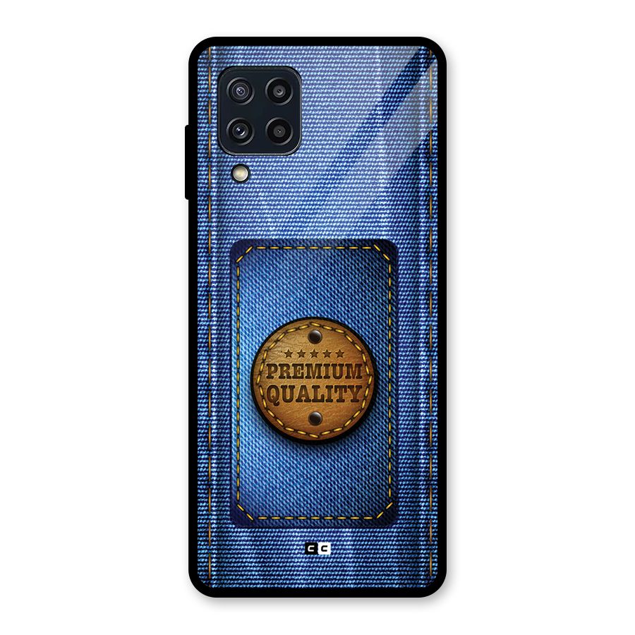Premium Quality Denim Glass Back Case for Galaxy M32