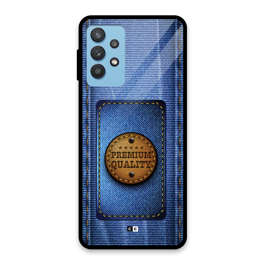 Premium Quality Denim Glass Back Case for Galaxy M32 5G