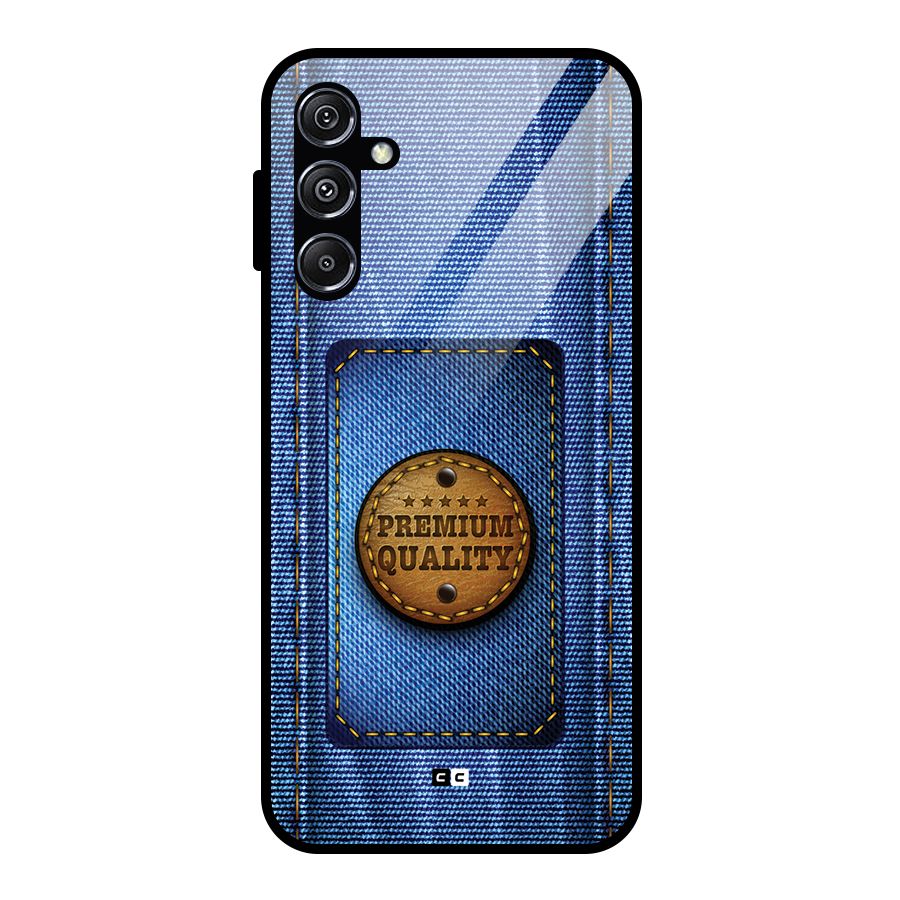 Premium Quality Denim Glass Back Case for Galaxy M34 5G