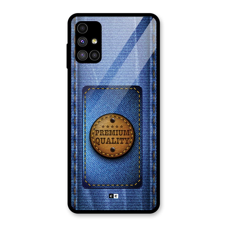 Premium Quality Denim Glass Back Case for Galaxy M51