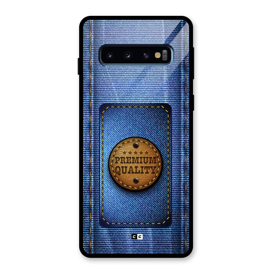 Premium Quality Denim Glass Back Case for Galaxy S10