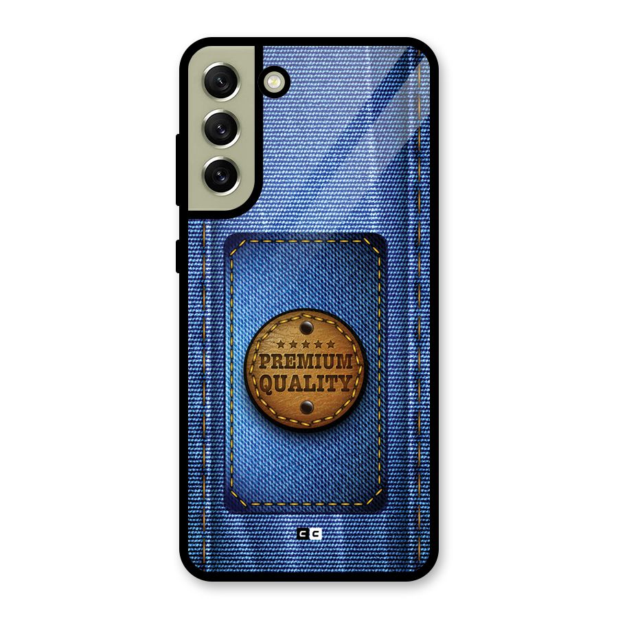 Premium Quality Denim Glass Back Case for Galaxy S21 FE 5G