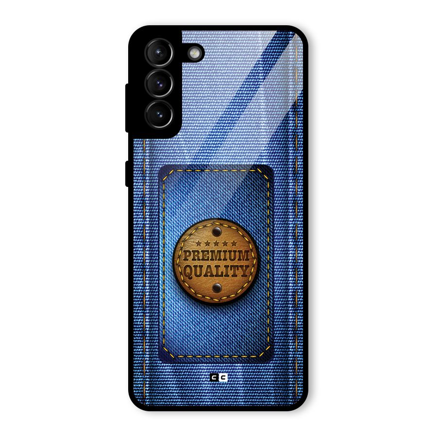 Premium Quality Denim Glass Back Case for Galaxy S21 Plus