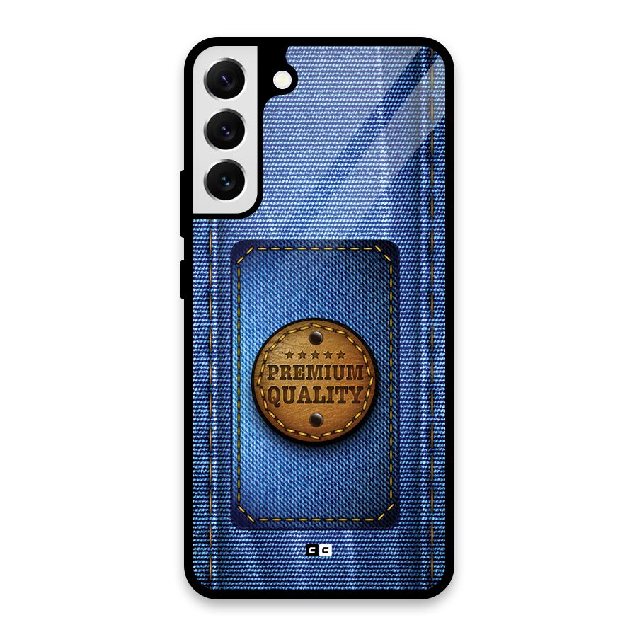 Premium Quality Denim Glass Back Case for Galaxy S22 Plus 5G